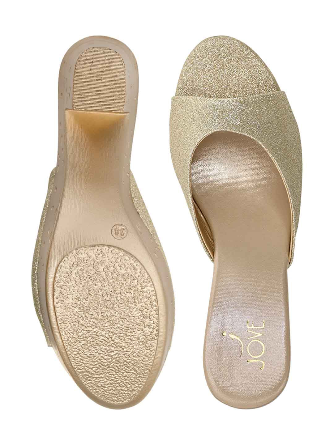 Versa Closed Toe Sandals | Buy Golden Versatile Party Wear for women online  – aroundalways